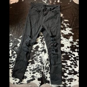 Flying Monkey Black Distress Skinny Jeans